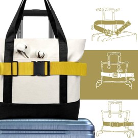 Travel Belt for Luggage, Adjustable Add a Bag Luggage Strap for Carry-On Bag, Totes & Backpack, Luggage Belt with Sturdy Buckle, Airport Travel Essentials