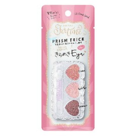 FORTUNE KOSE Prism Trick 03 (Coral Jewel) Eyeshadow 3 Color Palette Glitter 2 Grams (x1)