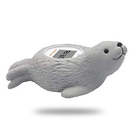 Doli Yearning Upgrade Termómetro Digital LCD para Baño de Bebé |Productos de Seguridad para Baño de Niños|Termómetro de Agua Infantil con Forma de Foca|Juguetes Flotantes con Indicador de Temperatura