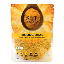Sol Organics Moong Dhal Yellow Lentil Dhal Mix 400g