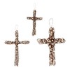 Mud Pie Beaded Wire Crosses, Brown