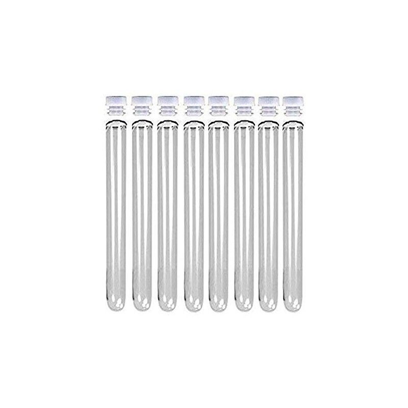 6 Inch Test Tubes with White Tops (Pack of 10)