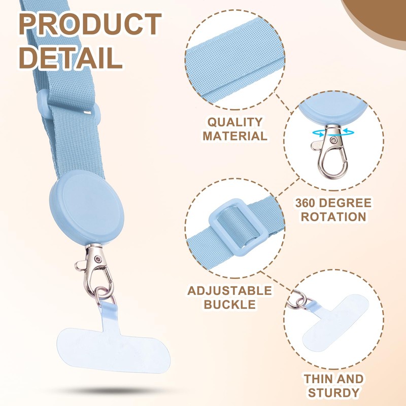 PATIKIL Adjustable Phone Lanyard, 2 Pack Polyester Crossbody Phone Strap