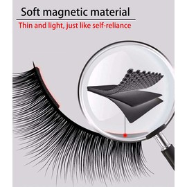 Onewly Magnetic Eyelashes, 16 Pieces Reusable Magnetic Eyelash Kit Dual Magnetic Eyelashes Dual Magnetic Lashes, Magnetic Eyelashes Natural Look