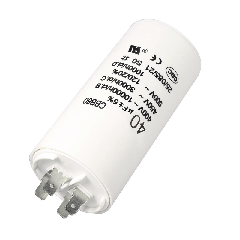 uxcell CBB60 Run Capacitor 40uF 450V AC Double Insert 50/60Hz