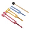 Tuning Forks Set for Healing with Mallet 3 Color Weighted