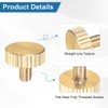 M METERXITY 5-Pack Knurled Thumb Screws, M4x6mm Solid Brass Flat