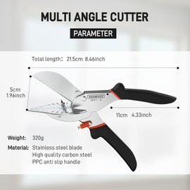 TOWOT Angle Miter Shears Cutter, Angular Trim Cutter of Molding, Adjustable at 45 To 135 Degree With Safety Lock Hand Tools for Cutting Plastic, PVC and Molding Trim