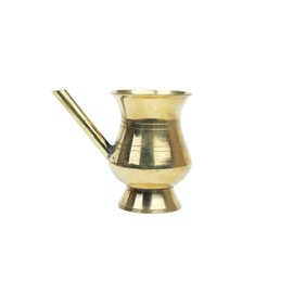 karwachauth pooja Small Brass Kalash Lota Pot with Lid Utensil Drinkware for Pooja Purpose for Temple Home office Pure Vessel Lota Kalash Pooja Item Home for Indian Traditional Decoration(Size:-3"X2")