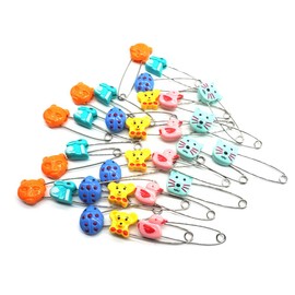 GTONEE Adorable Animal Baby Safety Pins Secure Clips for Fastening Baby Clothes Diaper Napkins Stainless Steel 5CM 30PCS