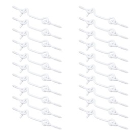 Wealrit 20 Set Hook and Eye Latch for Door Iron Cabin Hook Eye Latch Swivel Window Hooks Gate Door Hook Lock(White, 2 Inch)