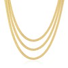 Philip Jones Gold Plated Stainless Steel Herringbone Flat Snake Chain