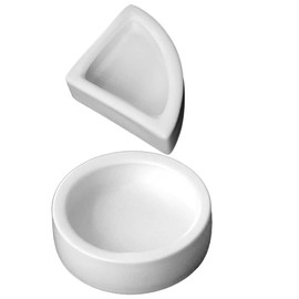 Ipetboom Terrarium 2pcs Reptile Food Dish Bowl Worm Water Dish Small Lizard Gecko Ceramic Pet Bowls Bowls for Leopard Bearded Dragon Chameleon Hermit Crab Feeder White Food Containers