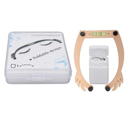 Eyebrow Bow Mapper Foldable Bow Tattoo Line Ruler Reusable Tattoo Eyebrow Ruler with Strings Gold