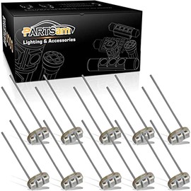 Partsam 10 Piezas Bombillas LED Azules T4.7 para Panel de Instrumentos, Bombillas de Grupo de Medidores, Lámpara Indicadora del Tablero, Kit de Reparación Compatible con Silverado Suburban Tahoe