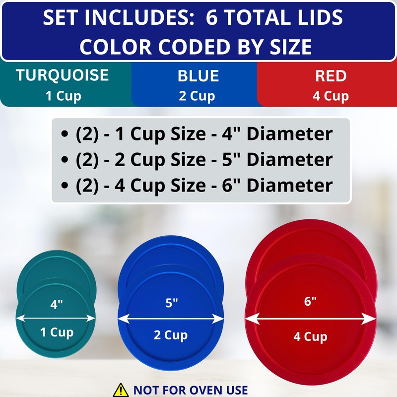 1, 2 & 4 Cup Turquoise, Blue, Red Replacement Lids/Covers