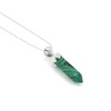 LUSTRE AND LIGHT Hexagonal Shape Natural Malachite Pendant Necklace for