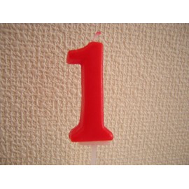 ナンバーキャンドル パステル 1番 B7501-07-01RE