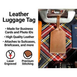 Erwin Tennessee Souvenir Leather Luggage Tag Camping Adventure Awaits Design