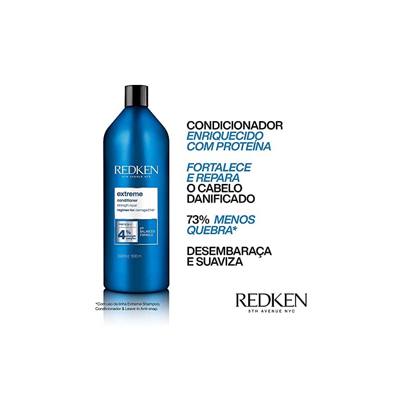 Redken Conditioner for brittle and damaged hair, anti-hair breakage, with
