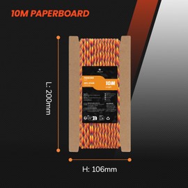 Abma Cord Paracord 550 4mm 10m 100% Nylon Rope Type III 7 Strands Parachute Cord for DIY, Camping, Survival, Outdoor - Max. 250kg - Phoenix Sunrise