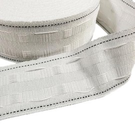 The Bead Shop 50mm 2 inch White Pencil Pleat Curtain Header Tape 5 Meters, Detachable Curtain (White, 50mm - 5 metres)