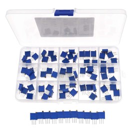 OTOTEC 75Pcs15 Werte Multi Turn Variabler Widerstand Potentiometer Trimmer Sortiment Kit 50R-2M Ohm 500-205 3926W Top Einstellbarer Widerstand