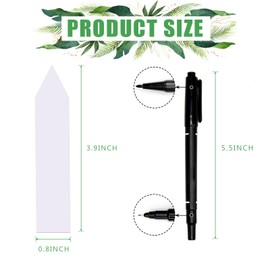 1000 PCS Plastic Plant Labels for Seeding Plant Tags for Outdoor Garden Waterproof Labels Pot Marker Garden Stake with Permanent Marking Pen (White)
