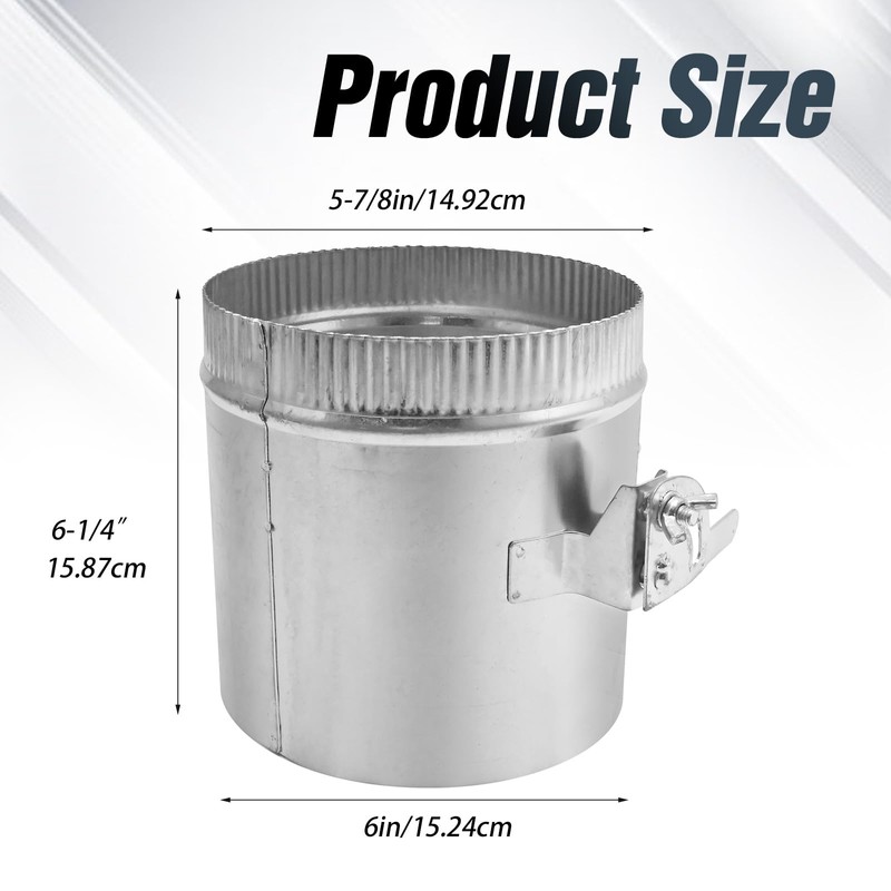 EATAKWARD 6 Inch Backdraft Damper HVAC Duct Manual Volume Damper