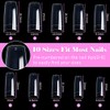 Pack of 500 French Artificial Nail Tips Set False Acrylic