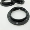 Pack of 3 Screw Rings E27 Plastic Black for Lamp