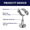 2" Stainless Steel Wall Mount Ceiling Mount Pipe Support，Adjustable Pipe