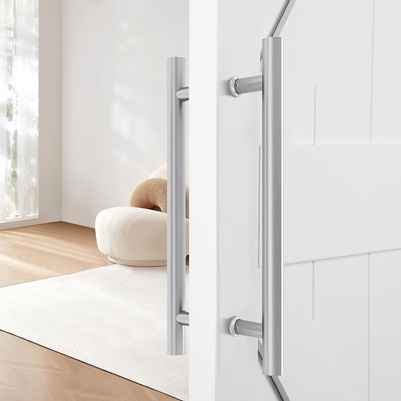 JUBEST 16" Push Pull Door Handle, Stainless Steel Double Sided