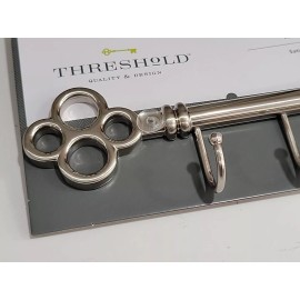 Threshold NEW Threshold Key Rail Hook Rack Satin Nickel Finish - Key Shape