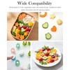 8 Pack Vegetable Cutter Shapes Cookie Cutters Set, Push‑Type,Green Pink