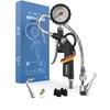 Tyre Inflator with Pressure Gauge [Includes Adapter & Replacement Caps]