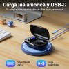 BMANI T60 Audífonos Bluetooth Deportivos, IPX7 Impermeable, Carga Inalámbrica, Pantalla