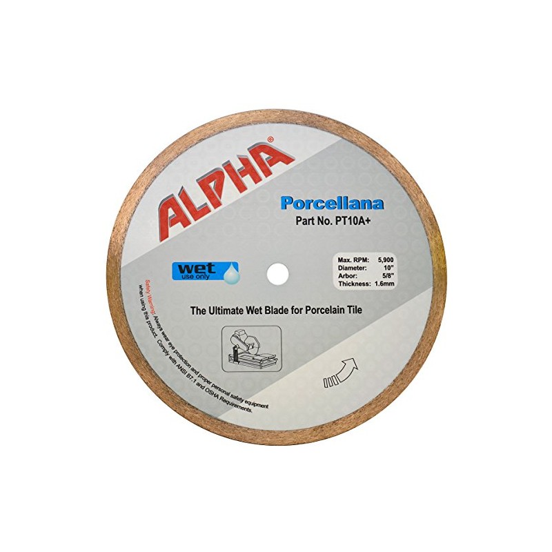 5" Alpha Porcellana Wet Diamond Blade 7/8" arbor PT05S