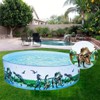 Nuwani 8FT Large Family Round Pool, Non Inflatable, Hard Plastic,