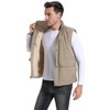 Flygo Men's Winter Warm Outdoor Padded Puffer Vest Thick Fleece
