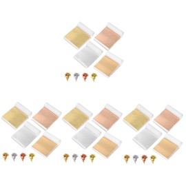 Operitacx 4sets Craft Foil Sheets Gilding Foil Paper Nail Art Foil Decorative Paper Gold Tin Foil Craft 400pcs*4