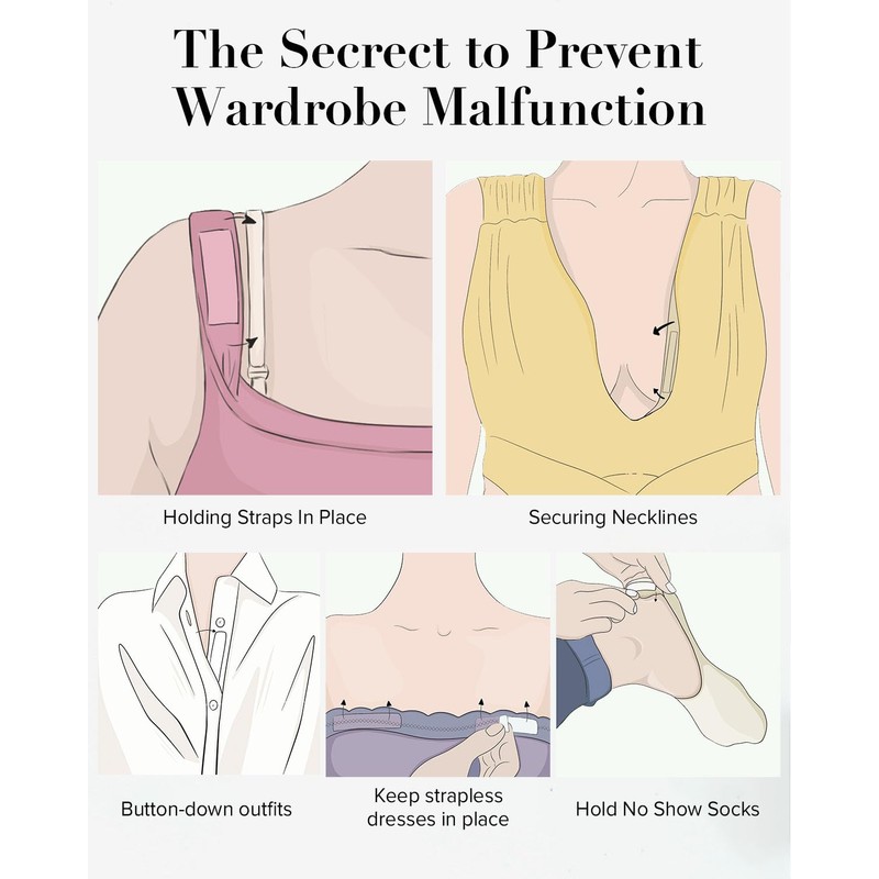 VOCH GALA 100 Strips Double Sided Tape for Fashion and