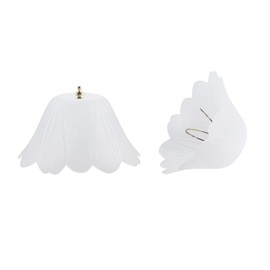 Aspen Creative 28003-15-2, Clip-on Tulip Shade in White Finish, 8" Diameter x 4" Height, 2 Pack