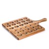 Okllen 30 Holes Reversible Wooden Deviled Egg Platter with Handle,
