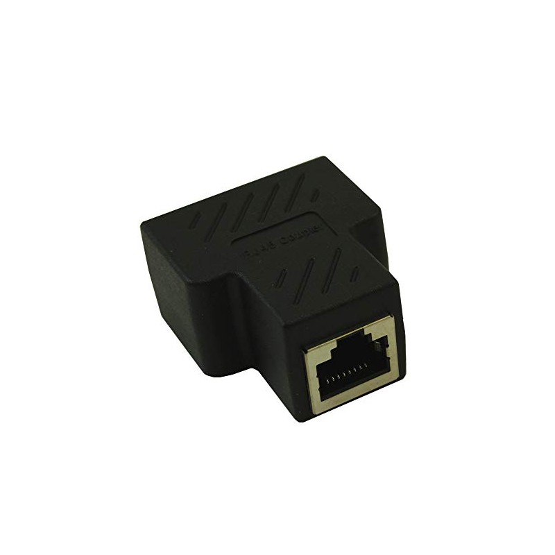MyCableMart RJ45 CAT6/5E Ethernet 1 in, 2 Out Port Adapter/Coupler/Splitter