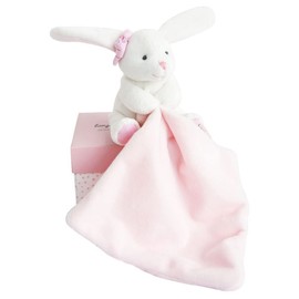 Doudou et Compagnie Rabbit Box Flower Pink Soft Toy