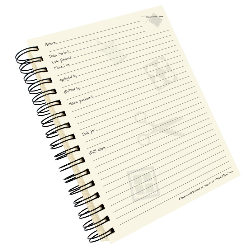 Write it Down series by Journals Unlimited, Guided Journal, Quilting,