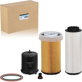 FOCUSFILTER 1718534 Filter Service Kit,for Paccar MX-13 EPA 17,Replace 1922496 1922496PE Oil Filter Centrifugal,2234788 2234788PE Oil Filter,2277129 1852006 Fuel Filter,1982821 Drain Tap- Plug