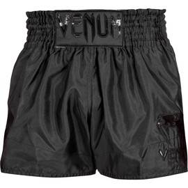 Venum Classic Muay Thai Shorts Black, Black/Black, Large