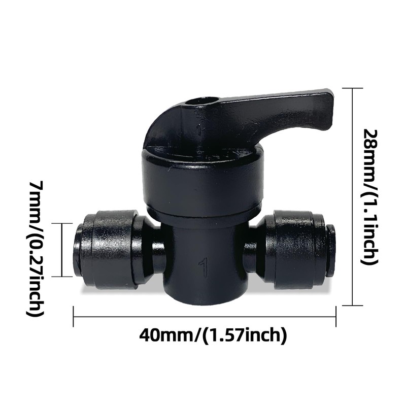 10 Pack Quick Connect 1/4" Drip Irrigation Shut Off Valve,